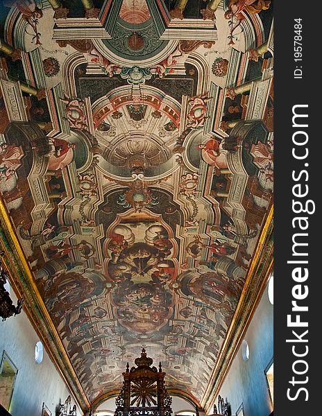 Ceiling of old Church in Brazil