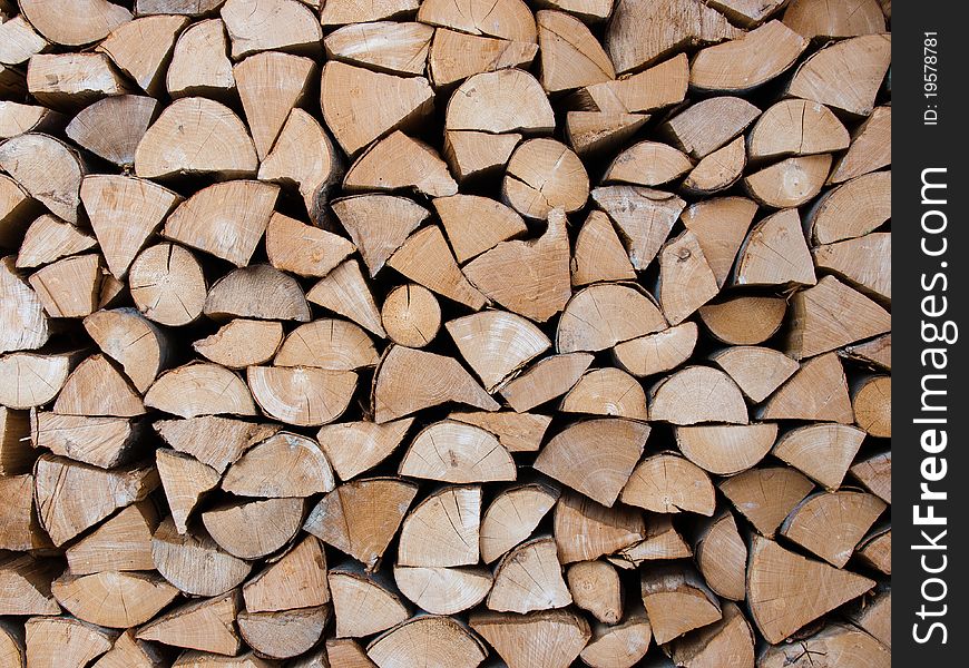 Pile of trunks forming an almost abstract background.