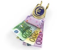 Euro Banknotes In Money Clip Stock Photography Euro Banknotes In Money Clip Stock Photography