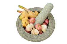 Mortar And Pestle Stock Photo