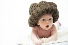 Little Baby Portrait Stock Photo