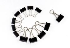 Binder Clips In A Circle Royalty Free Stock Photo