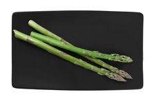 Three Asparagus Sprigs Royalty Free Stock Photos Three Asparagus Sprigs Royalty Free Stock Photos
