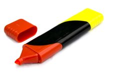 Red And Yellow Marker Royalty Free Stock Photos Red And Yellow Marker Royalty Free Stock Photos