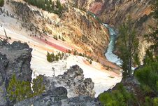 The Yellowstone River And Surrounding Canyon Royalty Free Stock Photos The Yellowstone River And Surrounding Canyon Royalty Free Stock Photos