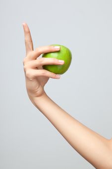 Hand Holding Apple. Stock Images Hand Holding Apple. Stock Images