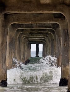 Under The Pier Royalty Free Stock Photography Under The Pier Royalty Free Stock Photography