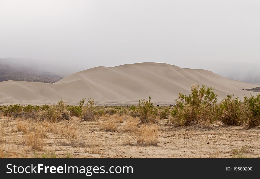 A landscape photograph of Sand Mountain, located in Nevada.