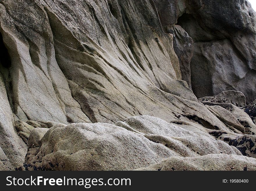 Smooth rock patterns - seen in Golden Bay, New Zealand