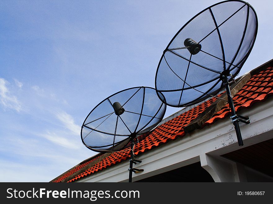 Almost every home has satellite dish. Almost every home has satellite dish