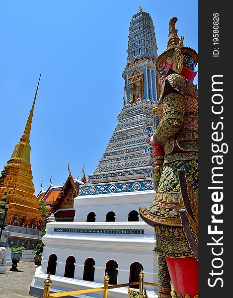 Wat pra kaew, temple, Bangkok, Thailand. Wat pra kaew, temple, Bangkok, Thailand