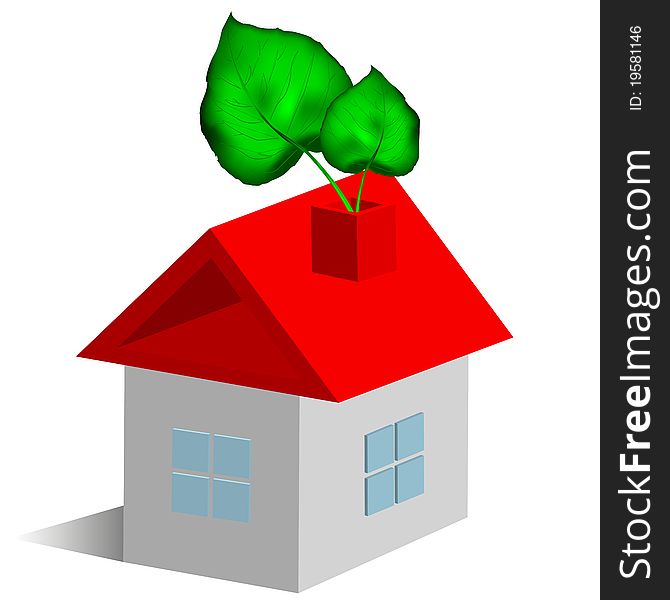 Environmentally friendly home runs on alternative energy. Environmentally friendly home runs on alternative energy