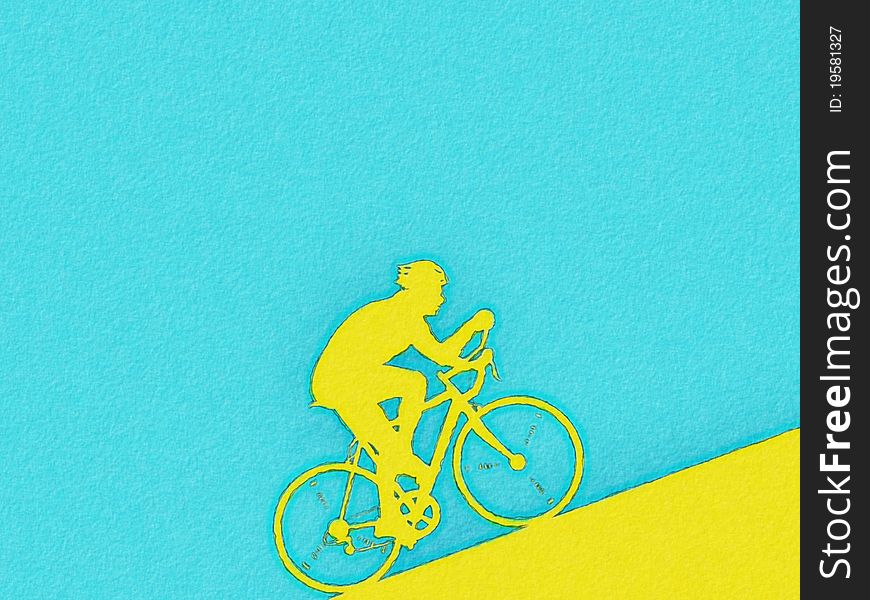 Cyclist Watercolor