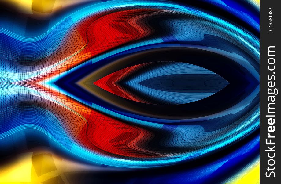 Colorfull abstract background with blue red, yellow as dominant color
