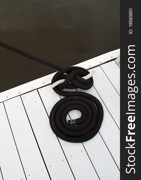 Dock Cleat And Rope