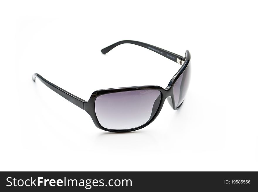 Black sunglasses isolated on white. Black sunglasses isolated on white