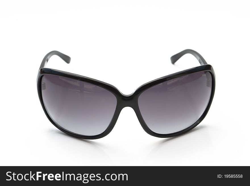Black sunglasses isolated on white. Black sunglasses isolated on white