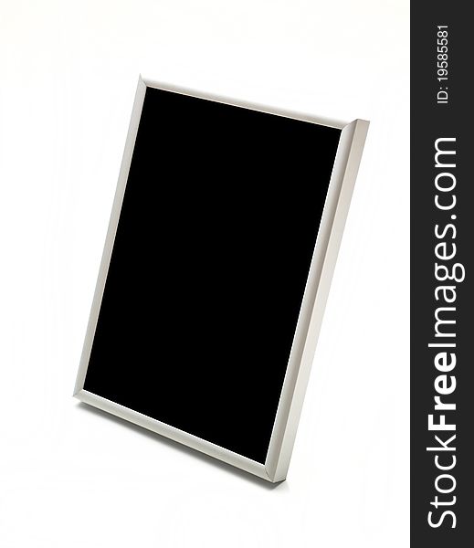 Silver picture frame filled with black