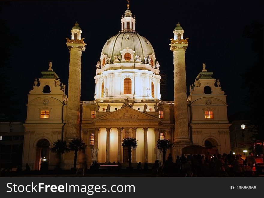 At that time a festival took place in front of the Karlskirche in Vienna.