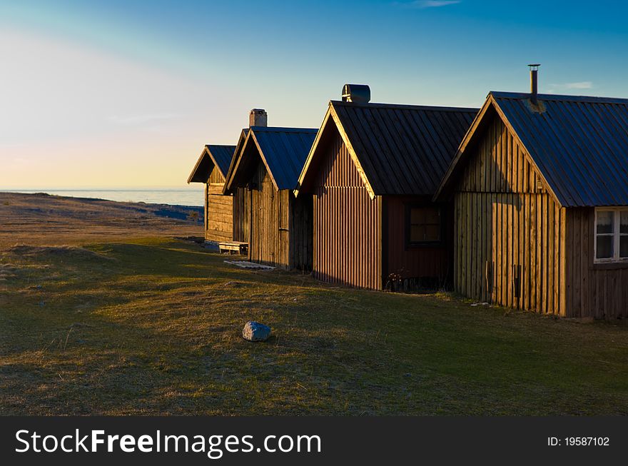 Four Houses At Twilight