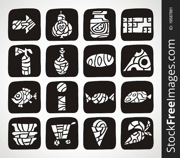 Different icons to store food