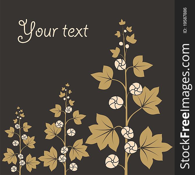Stylized flowers with space for your text