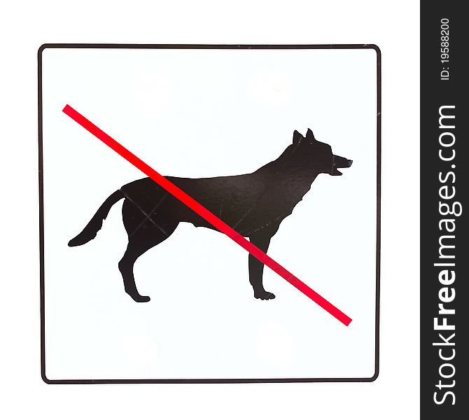 No dogs allowed sign isolated on white background