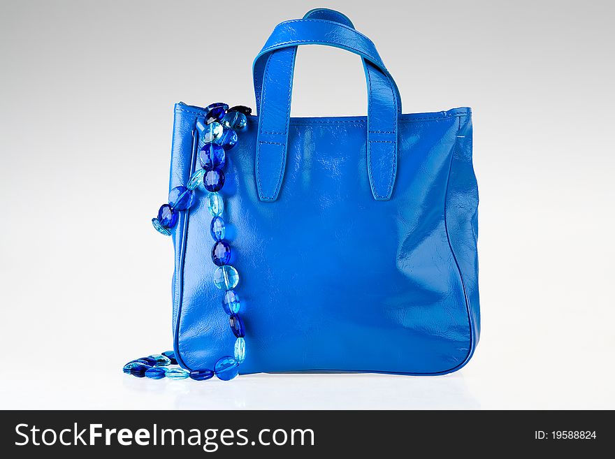 Blue Bag And Necklace