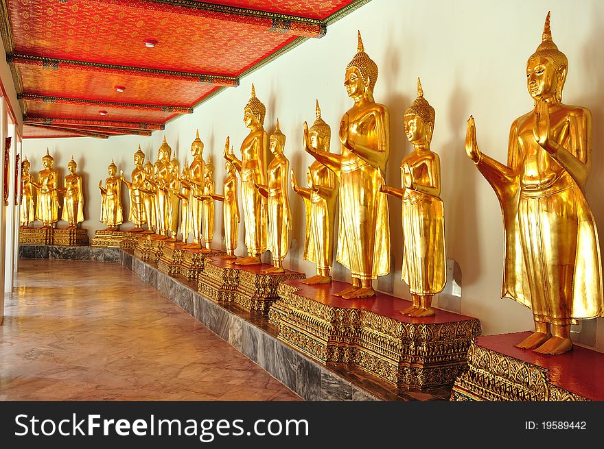 Golden Buddha image,thailand