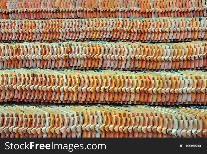 Earthenware roof in wat po