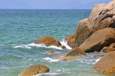 Rock At Sea Shore Stock Image Rock At Sea Shore Stock Image