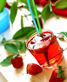 Strawberry Drink, Nonalcoholic Beverage Stock Images