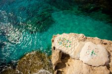 Jumping Point On The Rock Over Sea Royalty Free Stock Photo Jumping Point On The Rock Over Sea Royalty Free Stock Photo