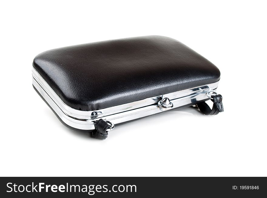 Black women handbag isolated on a white background