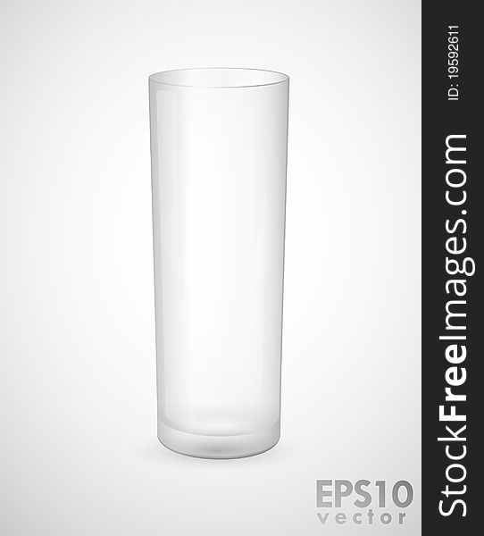 Empty Glass isolated on white vector