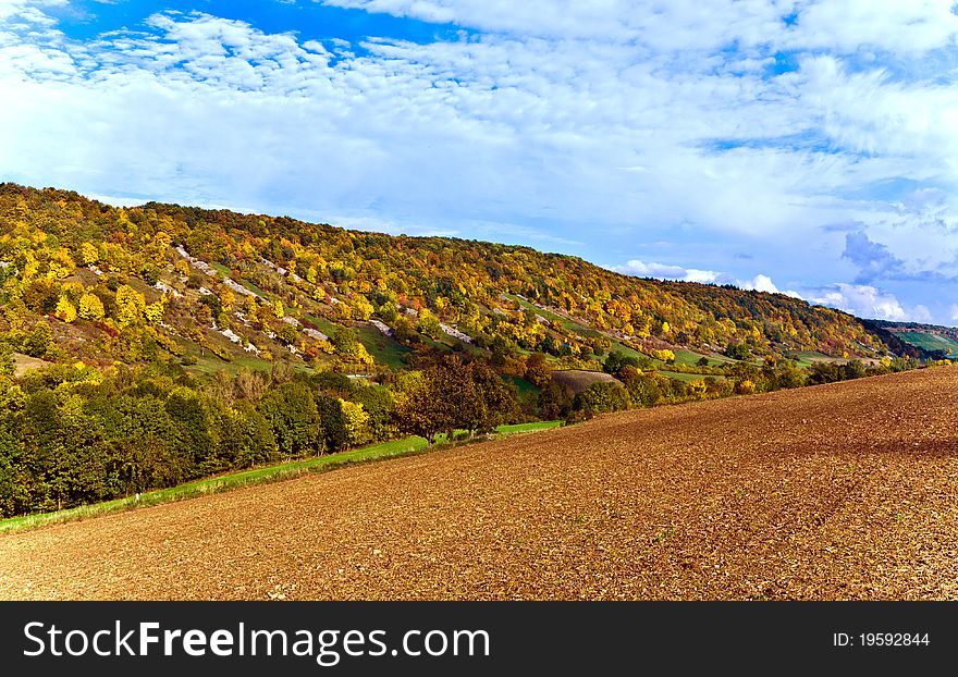 Hills and meadows in the lovely