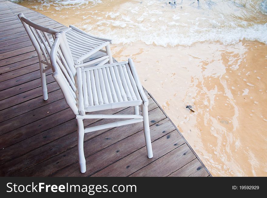 Chairs And Sea Wave