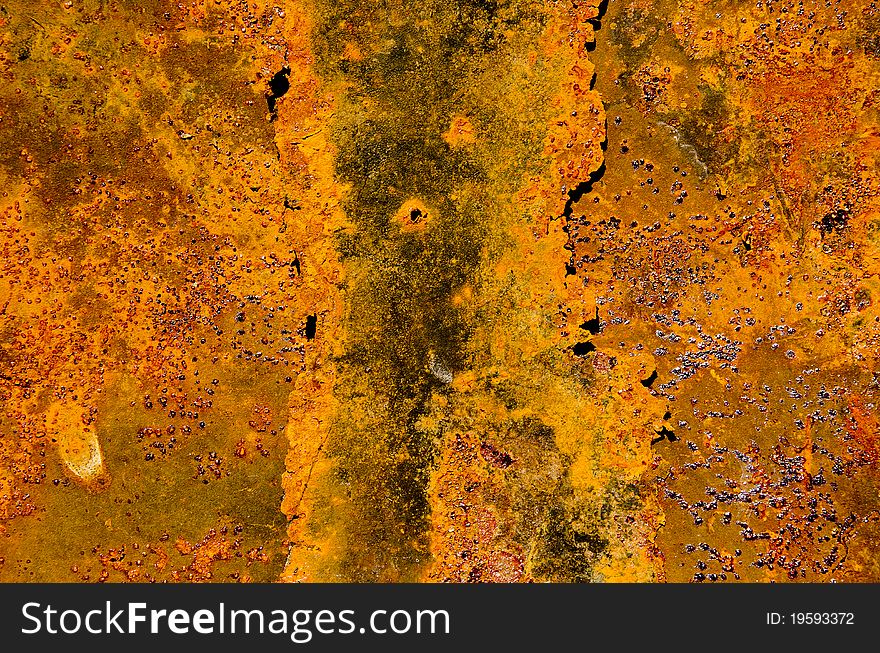 Rusted metal tin background and texture