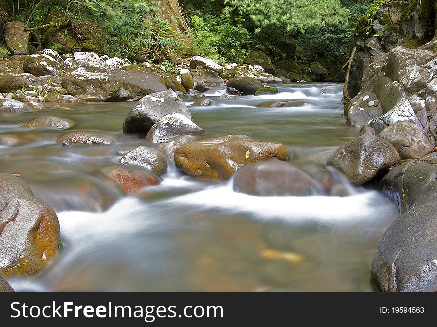 Rio Blanco river in Costa Rica