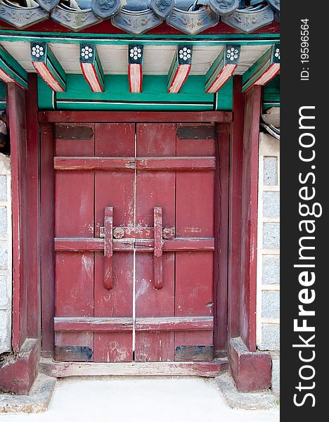 Chinese door in old style