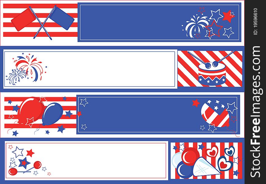 Independence day ,set of the  banners. Independence day ,set of the  banners