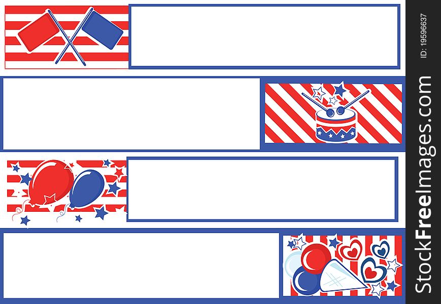 Independence day ,set of the  banners. Independence day ,set of the  banners
