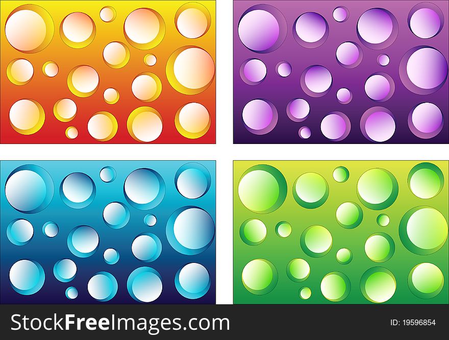 Variety of abstract bubbles illustration