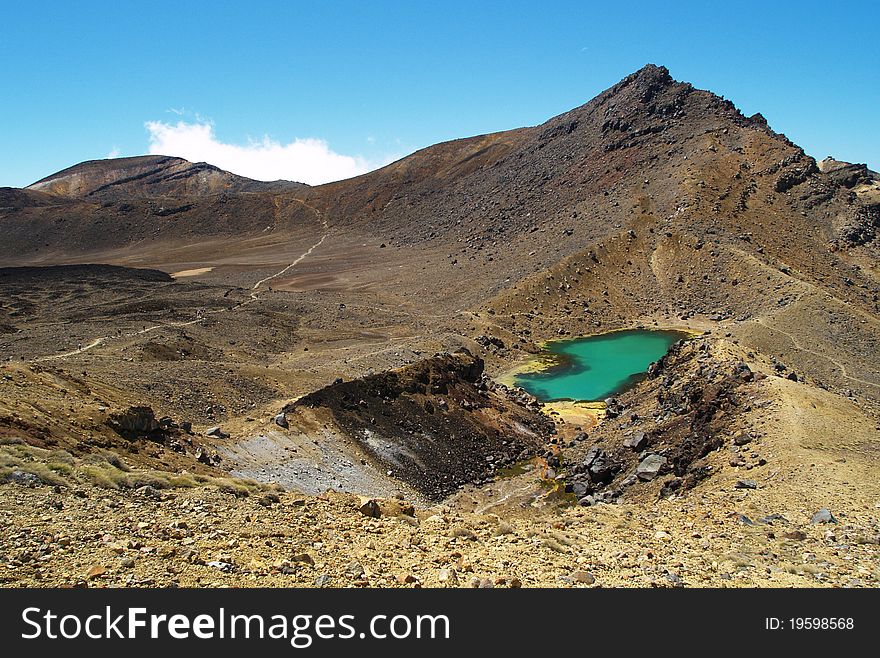 Emerald lakes, Tongariro National park, New Zealand