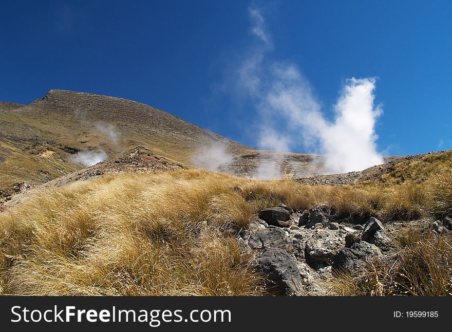 Ketetahi hot springs, Tongariro national park, New Zealand