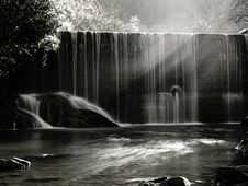Scenic Waterfall Stream In Silky Effect. Royalty Free Stock Photos Scenic Waterfall Stream In Silky Effect. Royalty Free Stock Photos
