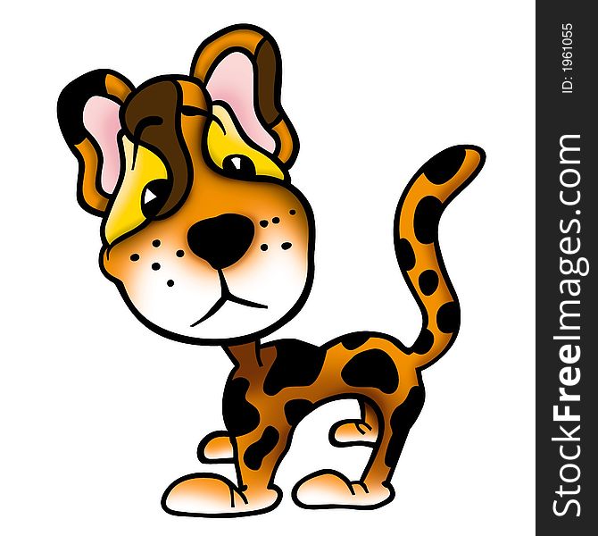 Tiger 01 - High detailed and coloured illustration - Little sweet tiger