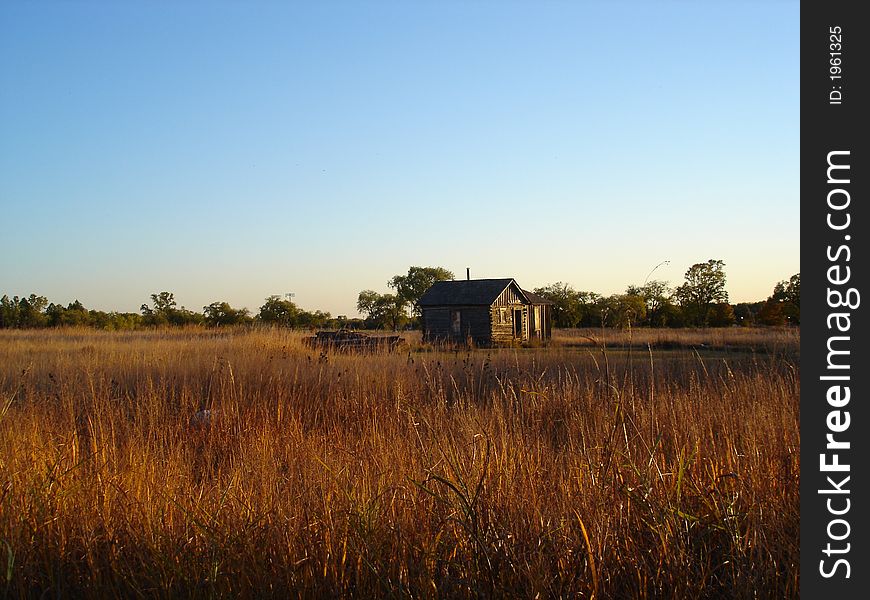 A little house in the middle of nowhere. A little house in the middle of nowhere