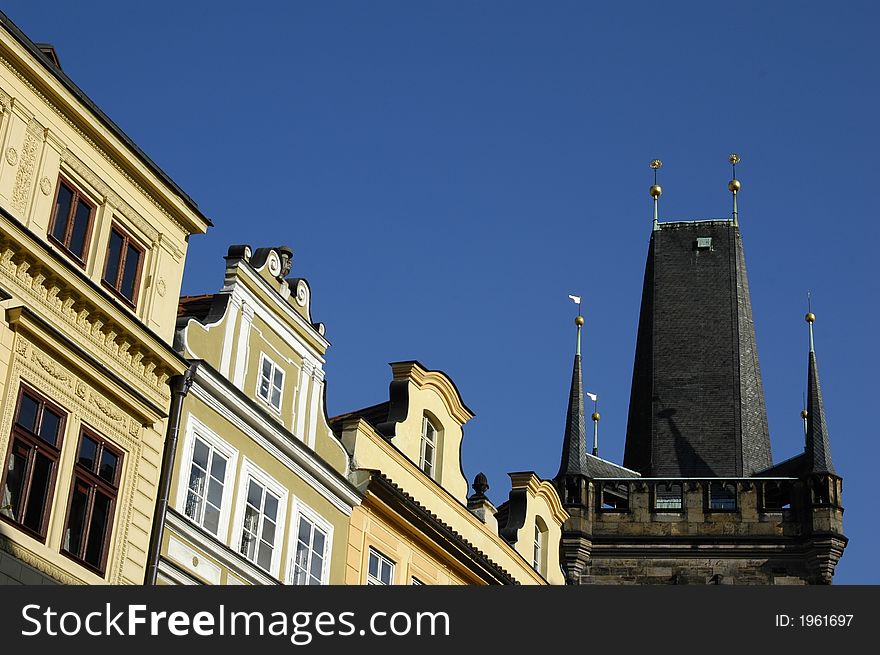 Details of buildings.Prague, Czech Republic