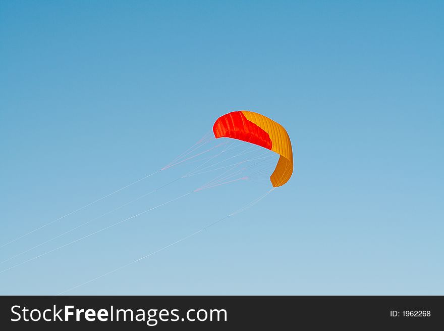 Red and yellow power kite
